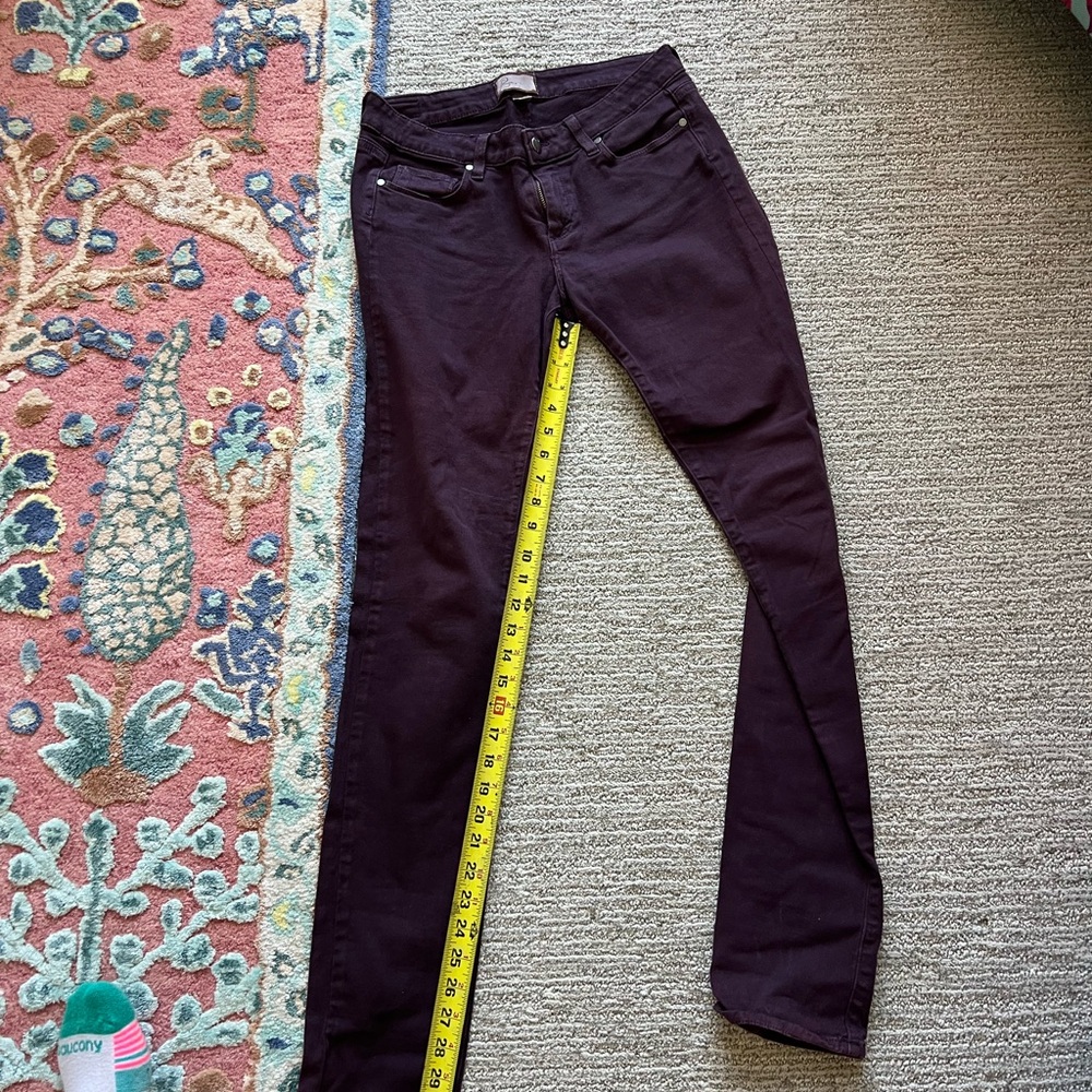PAIGE Deep Plum Skinny Jeans
